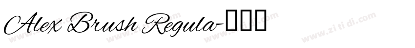 Alex Brush Regula字体转换